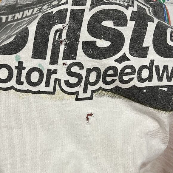 Vintage Y2K 90s NASCAR Shirt Mens L/XL Sharpie 500 Bristol Motor Speedway AOP - Picture 2 of 14